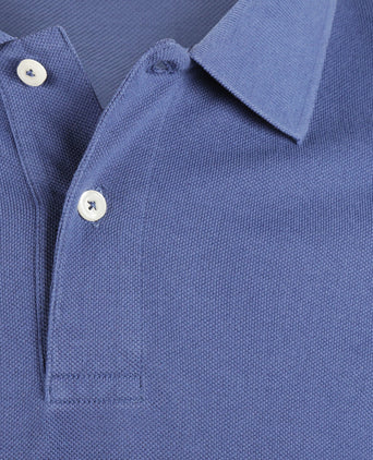 Polo piqué korte mouw | Blauw