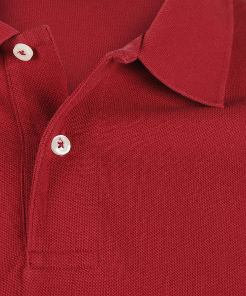 Polo pique short sleeve | Bordeaux Red