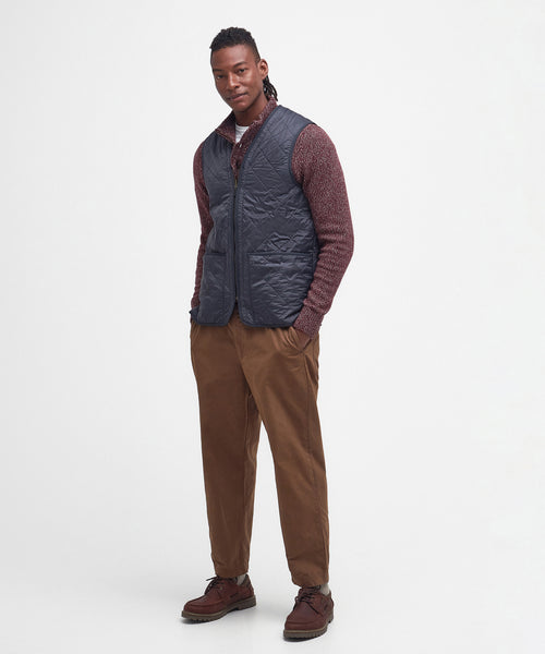 Barbour Polarquilt Zip-in Liner Bodywarmer | Navy Blue