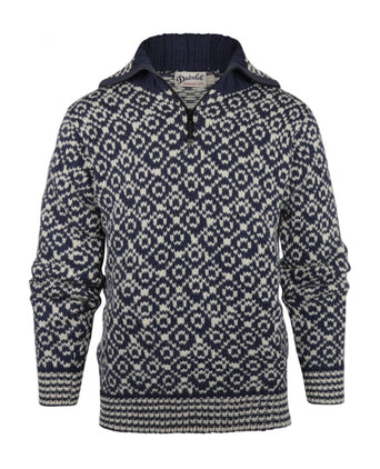 Sweater Svalbard high zip | Navy Blue
