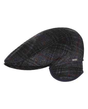 Tweed Cap with Earflaps | Blue