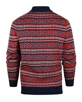 Polo Pullover FairIsle | Denim Blue