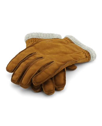 Soft Leather Nubuck Glove | Brown