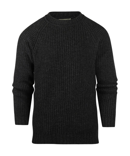 William Lockie Joss Earl Crew Neck Sweater | Charcoal
