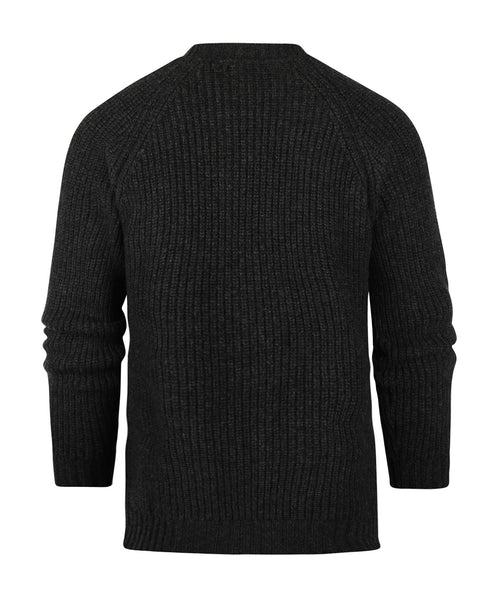 William Lockie Joss Earl Crew Neck Sweater | Charcoal