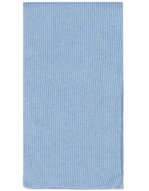 WL Cashmere Rib Scarf | Blue