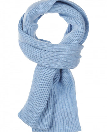 WL Cashmere Rib Scarf | Blue
