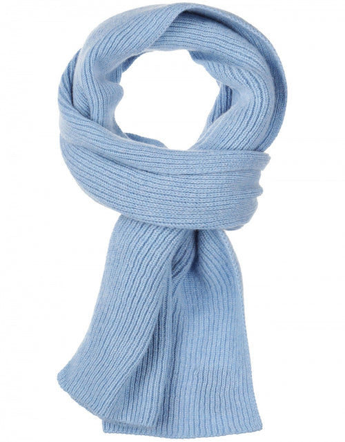 WL Cashmere Rib Scarf | Blue