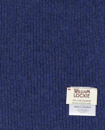 WL Cashmere Rib Scarf | Blue
