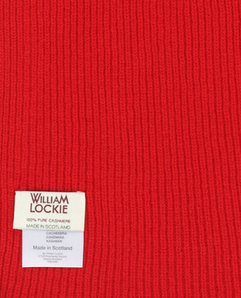 WL Cashmere Rib Scarf | Red
