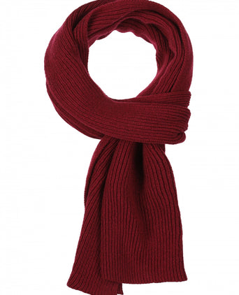 WL Cashmere Rib Scarf | Red