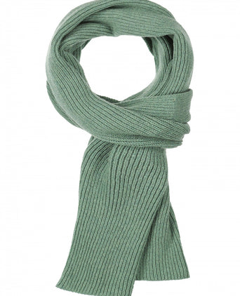 WL Cashmere Rib Scarf | Green