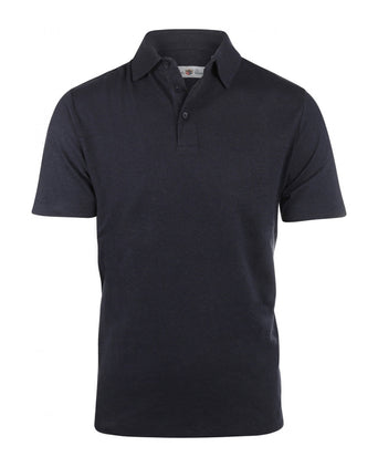 Polo cotton and linen | Navy Blue