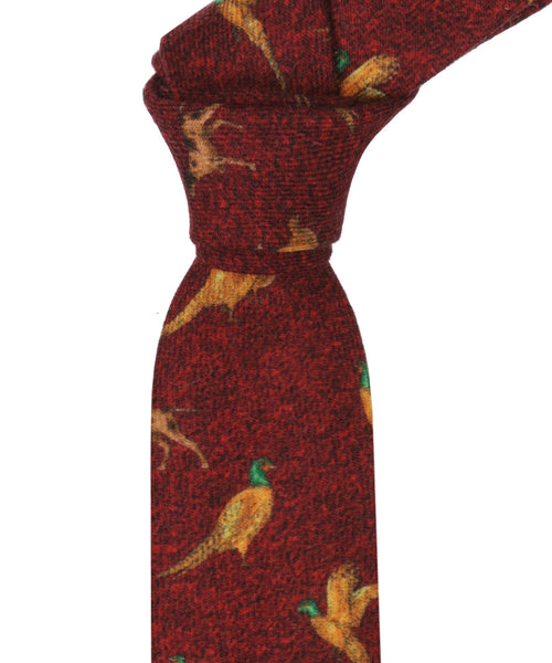 Wollen stropdas | Rood