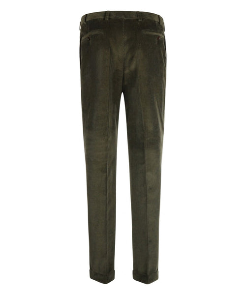 Corduroy Pantalon Brede Rib | Groen