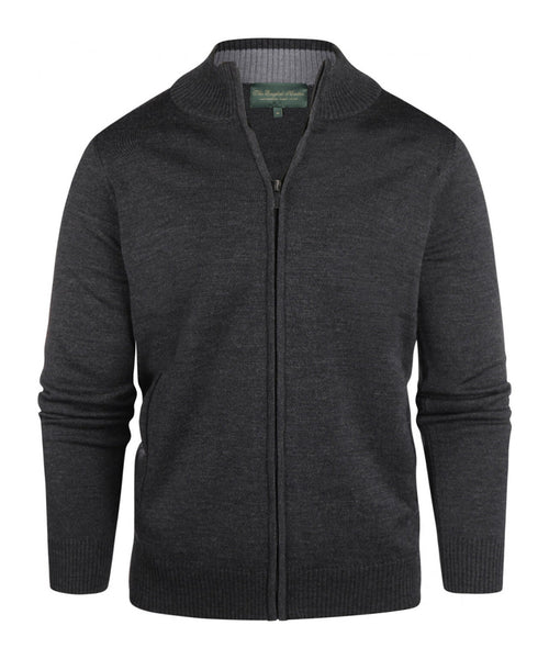 Merino Zip Vest | Anthracite Grey