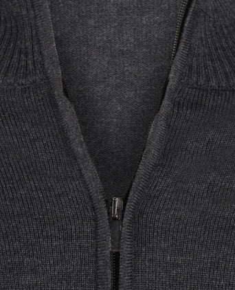 Merino Zip Vest | Anthracite Grey