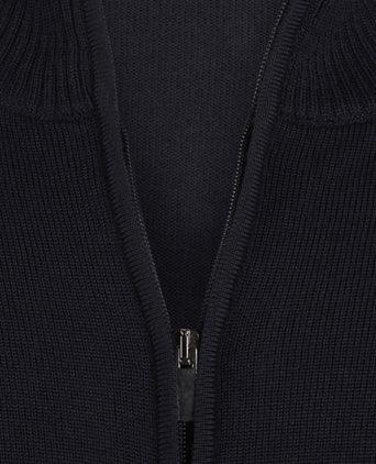 Merino Zip Vest | Navy Blue