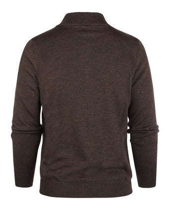 Merino Zip Vest | Brown