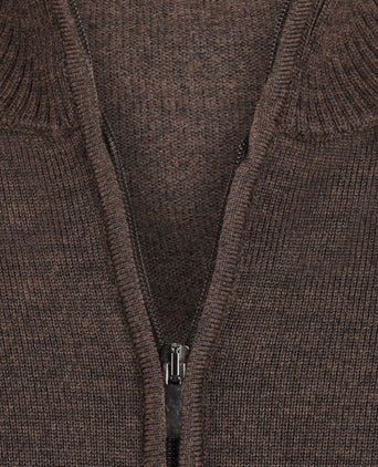 Merino Zip Vest | Brown
