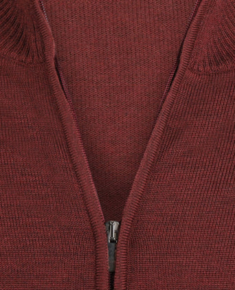 Merino Zip Vest | Red