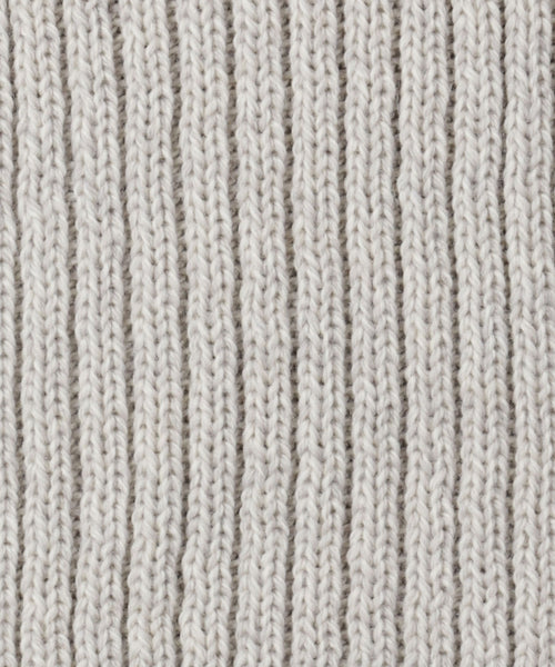 Ribbed merino scarf | Grey