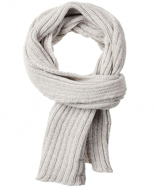 Ribbed merino scarf | Grey