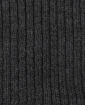 Ribbed merino scarf | Anthracite Grey