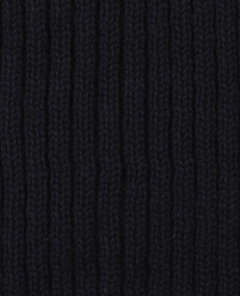 Ribbed merino sjaal | Navy Blauw