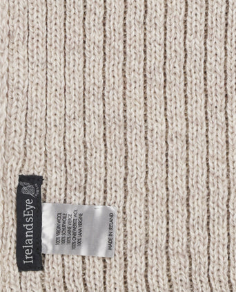 Ribbed merino scarf | Brown