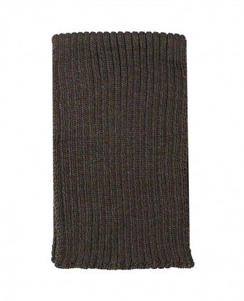 Ribbed merino scarf | Green