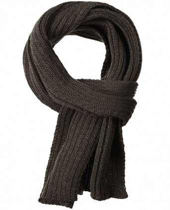Ribbed merino scarf | Green
