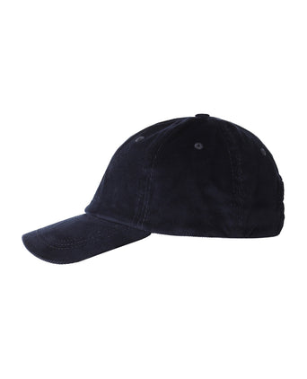 Corduroy Baseball Cap | Navy Blauw