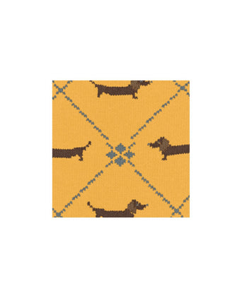 Burlington Dachshund Men's Socks | Yellow