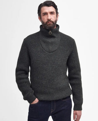 Barbour New Tyne Half Zip Jumper | Green