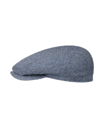 Classic Cap Silk | Light Blue Herringbone