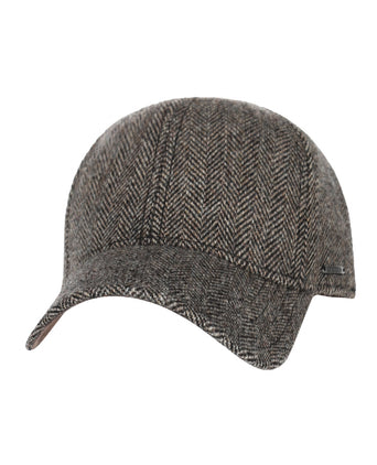 Setson Baseball Cap Herringbone | Donker Grijs Visgraat