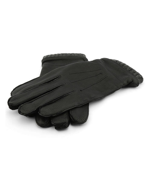 Stetson Gloves Deerskin with Cashmere | Black