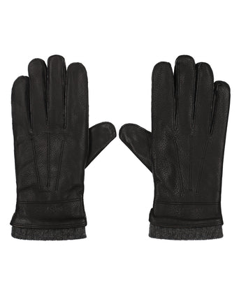 Stetson Gloves Deerskin with Cashmere | Black