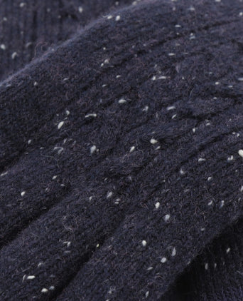 Cable Knit Glove | Navy Blue