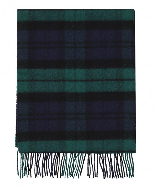 Checked Lambswool Scarf | Blackwatch