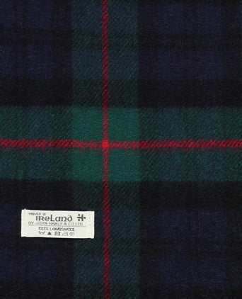 Lambswool Scarf Check | Navy Red Bottle Green Check