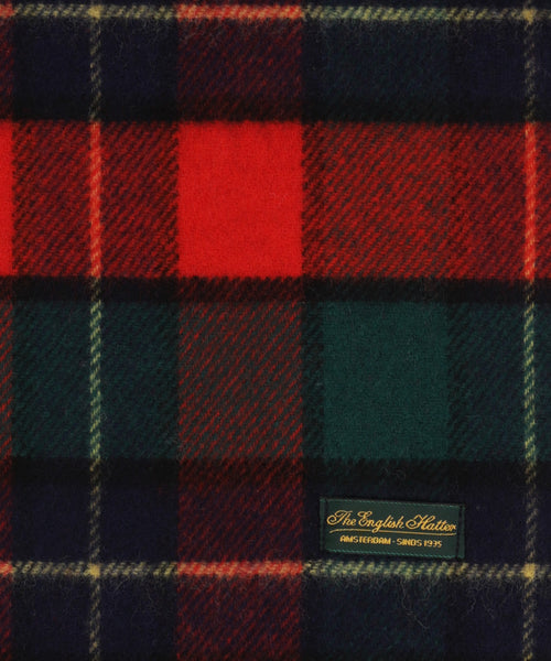 Lambswool Scarf Check | Red