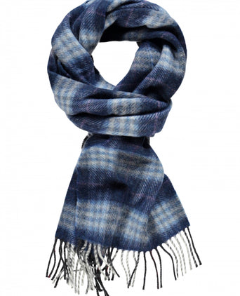 Long Lambswool Check Scarf | Red Green Check