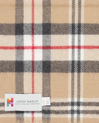Merino Luxery Wool Scarf | Classic Camel Tartan