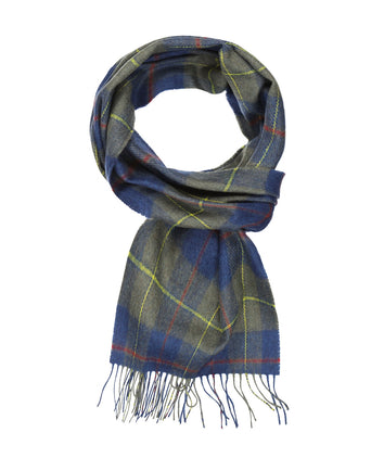 Merino Luxery Wool Scarf | Loden Indigo Plaid
