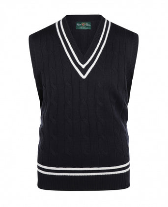 Cricket Slipover Merino Wool | Navy Blue