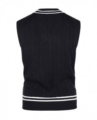 Cricket Slipover Merino Wool | Navy Blue