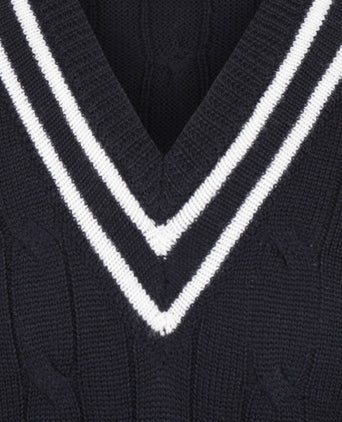 Cricket Slipover Merino Wool | Navy Blue