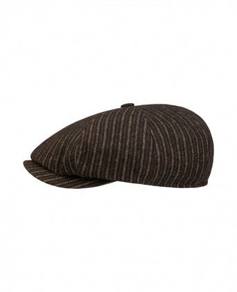 Stetson 8-Panel Cap Woolen Stripe | Brown